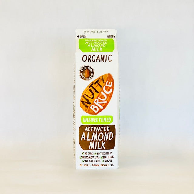 Nutty Bruce Almond Milk Unsweetened 1L Dunn & Walton