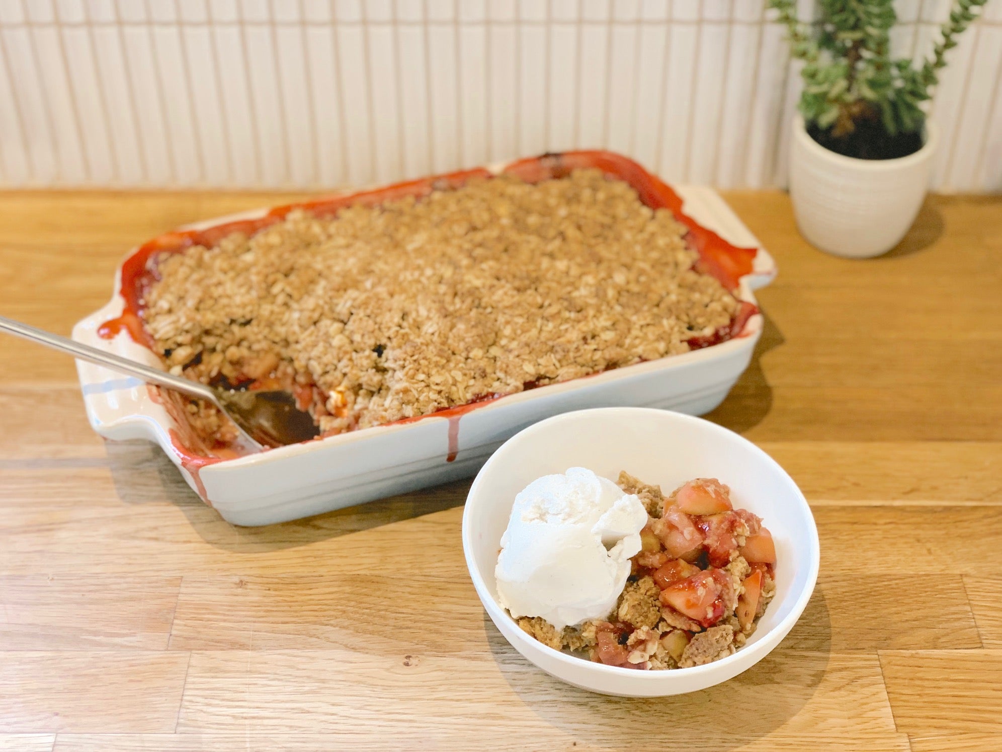 Apple & Raspberry Crumble | Dunn & Walton