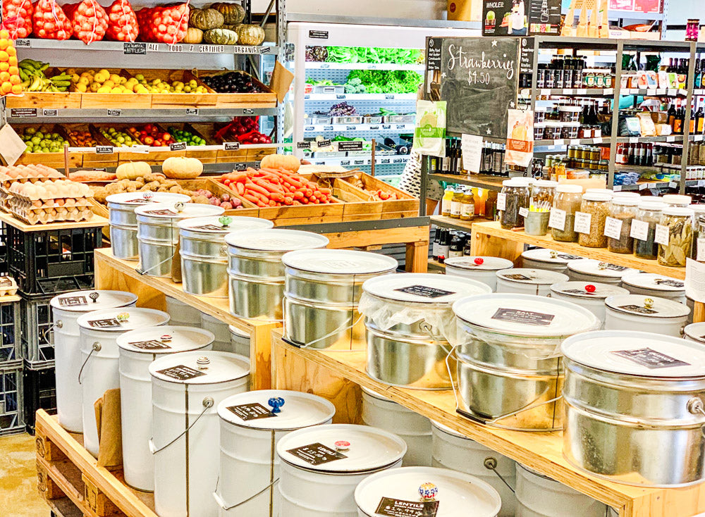 Inside photo of our organic store in Double View, WA