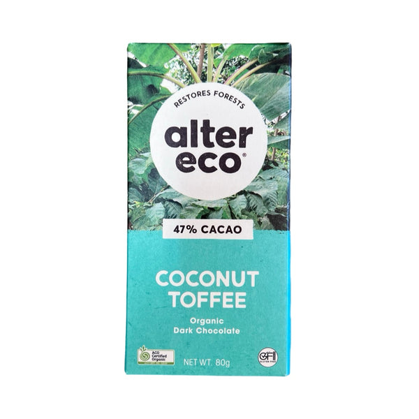 Alter Eco Chocolate Coconut Toffee 47% 80g