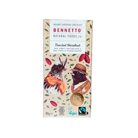 Bennetto Dark Chocolate Toasted Hazelnut 80g