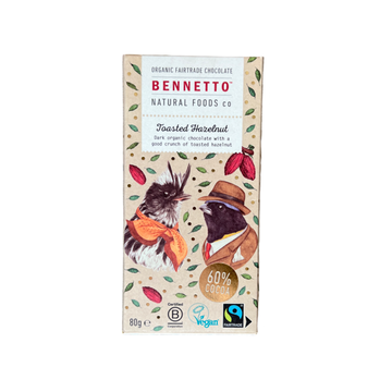 Bennetto Dark Chocolate Toasted Hazelnut 80g