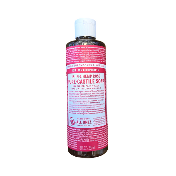 Dr Bronner's Castile Soap Rose 237ml