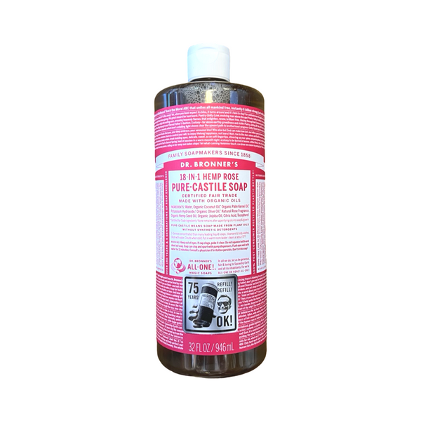 Dr Bronner's Castile Soap Rose 946ml