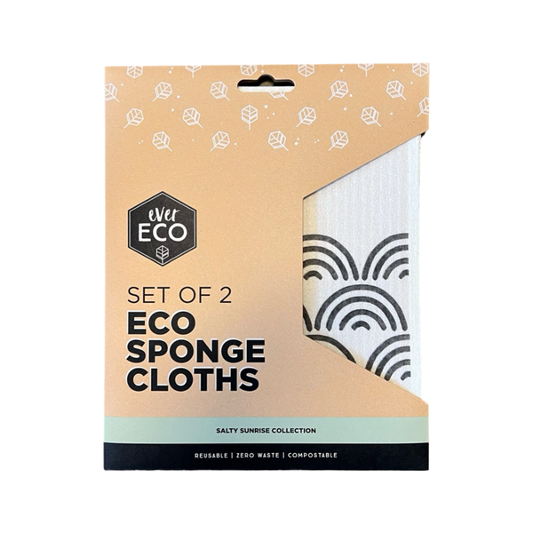 Ever Eco Sponge Cloths Salty Sunrise 2pk