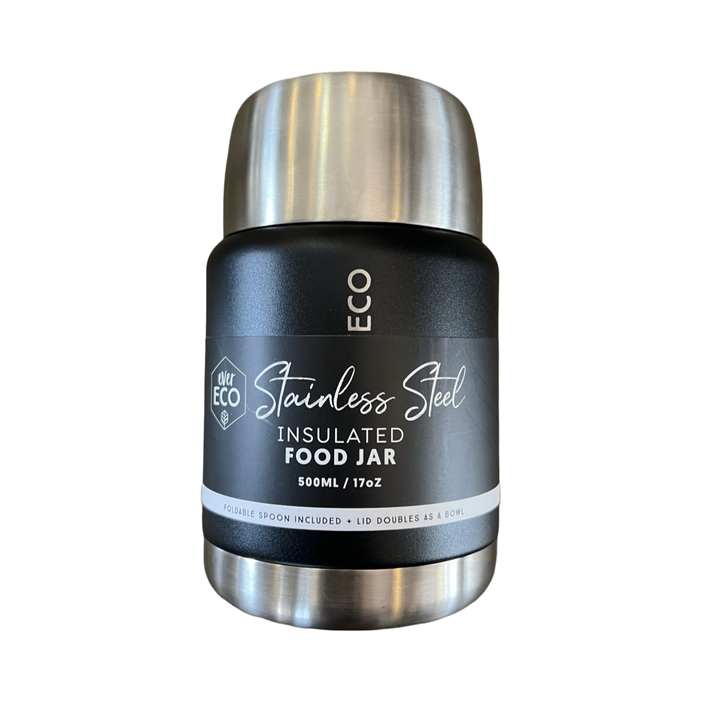 Ever Eco Stainless Steel Insulated Food Jar Black 500ml | Dunn & Walton