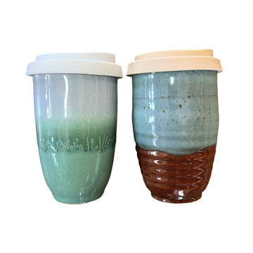 Pottery For The Planet Cup Blue or Green 12oz