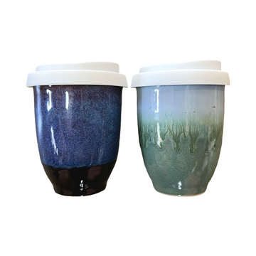 Pottery For The Planet Cup Blue or Green 8oz