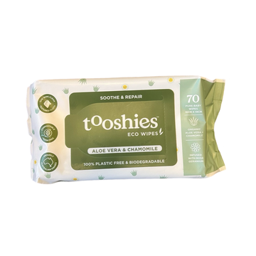 Tooshies Eco Wipes Aloe 70pk
