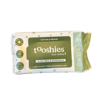 Tooshies Eco Wipes Aloe 70pk