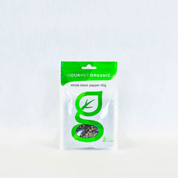 Gourmet Organic Black Pepper Whole 40g