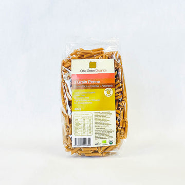 Olive Green 3 Grain Penne 300g