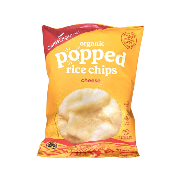 Ceres Organic Popped Rice Chips Cheese 100g