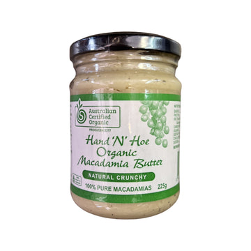 Hand'N'Hoe Macadamia Butter Natural Crunchy 225g