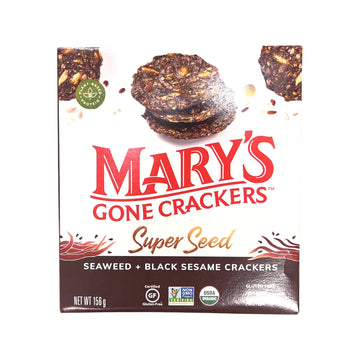 Mary's Gone Crackers Super Seed Black Sesame & Seaweed & Black Sesame 155g
