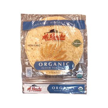 Mi Rancho Organic Wheat Flour Tortillas Large 6pk 384g