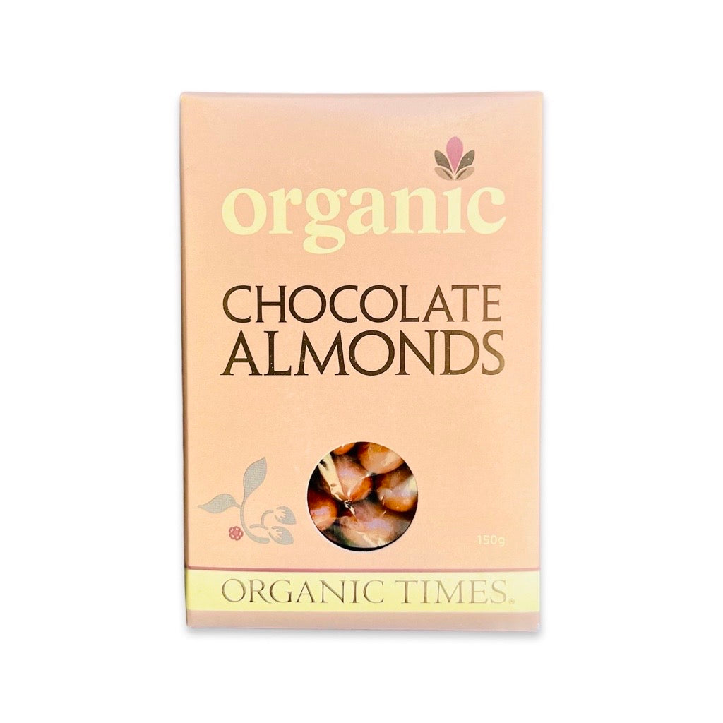 Organic Times Milk Chocolate Almonds 150g | Dunn & Walton