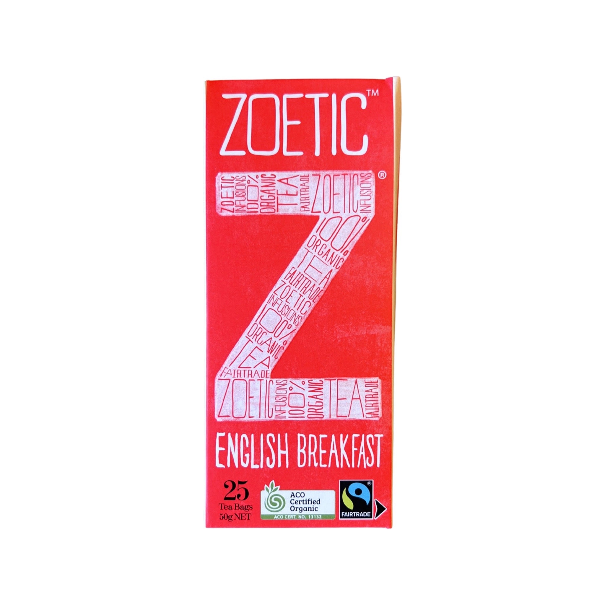 Zoetic Tea English Breakfast 25 bags | Dunn & Walton